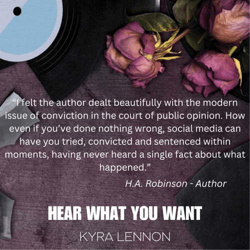 “I felt the author dealt beautifully with the modern issue of conviction in the court of public opinion. How even if you’ve done nothing wrong, social media can have you tried, convicted and sente