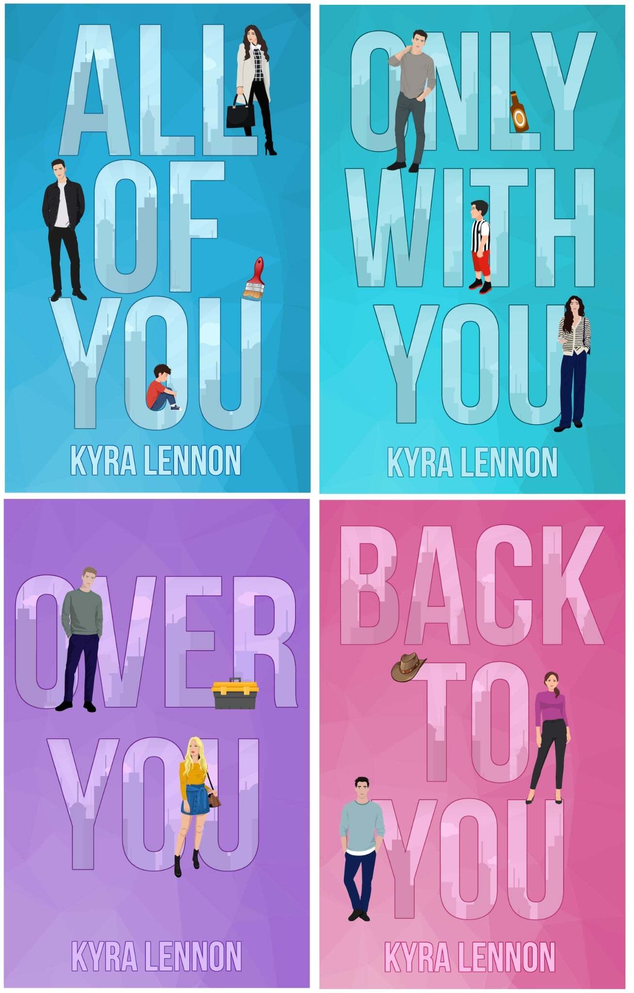 Oakwood lane series book covers - small town romance series